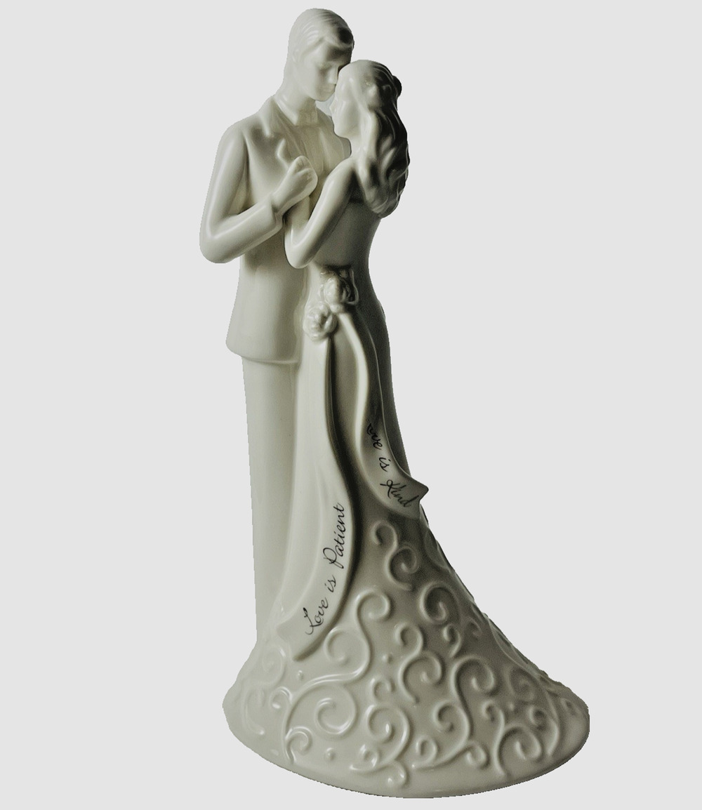 Roman 13226 Wedding Anniversary Cake Topper, 8.5-inch Height, White